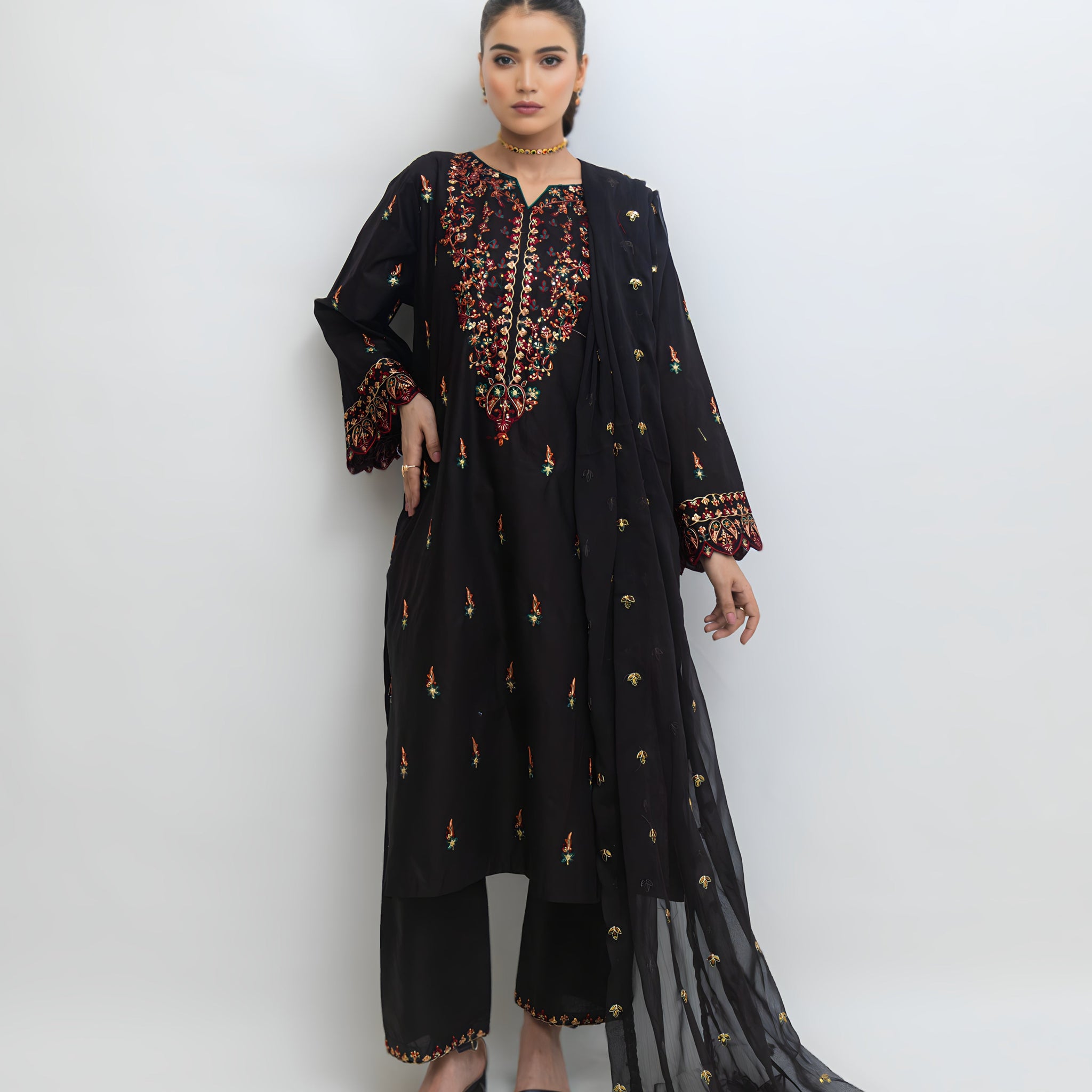 PARSA EMBROIDERED – 3 PIECE