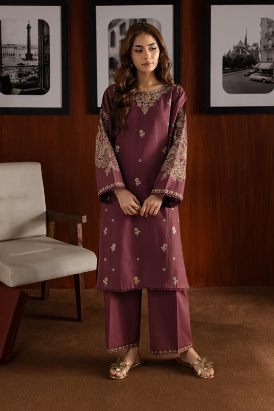 MAUVE EMBROIDERED - 2 PIECE