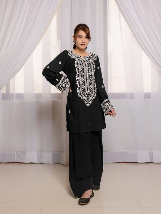 ZOUQ WHITE EMBROIDERED 2-PIECE